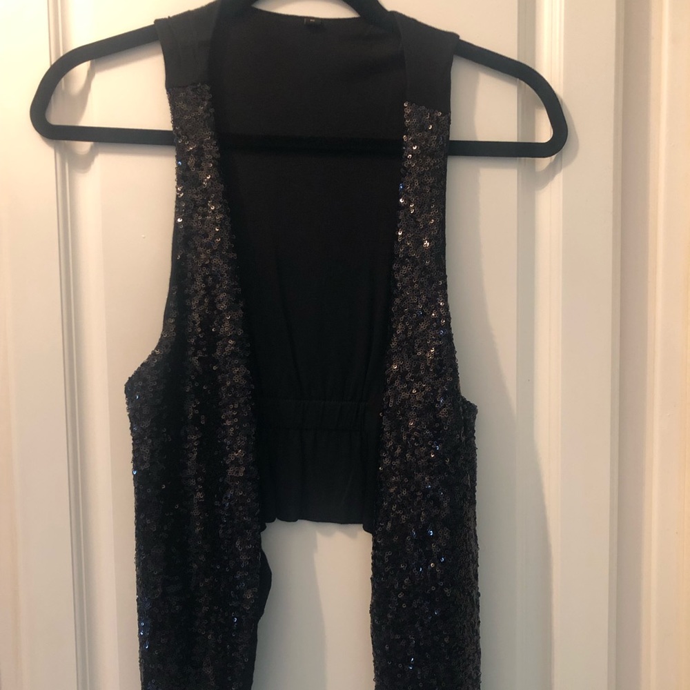 Black Sequence Vest
